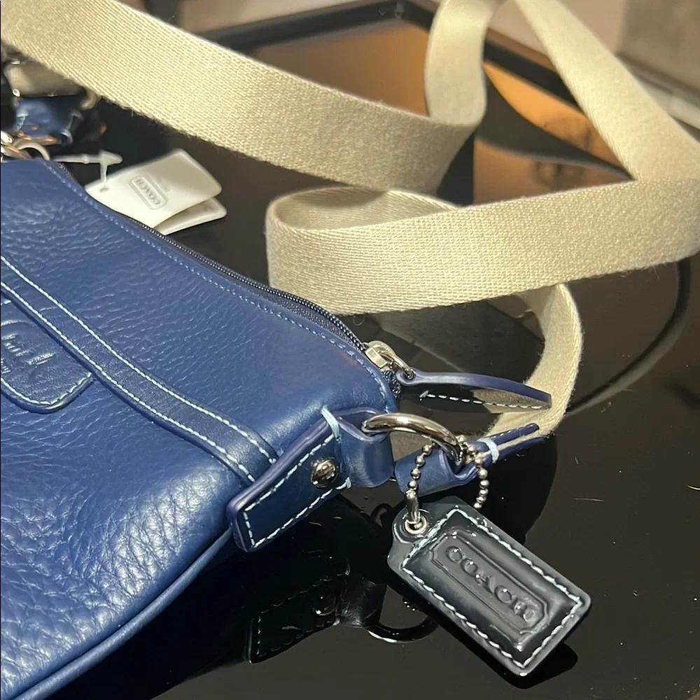 Coach Royal Blue Leather Crossbody Bag - Picture 4 of 7